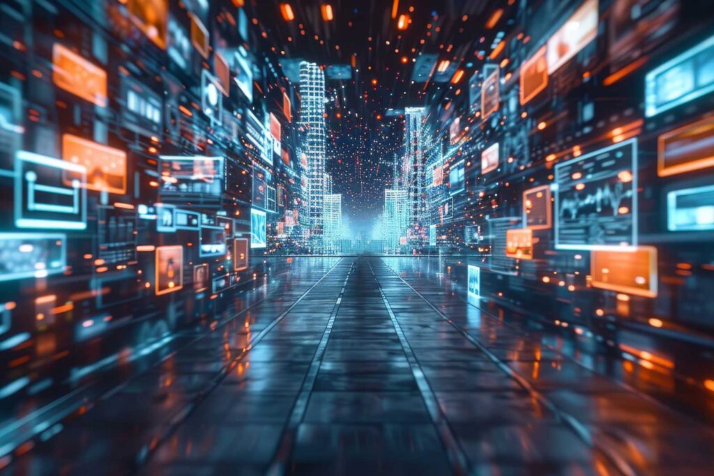 importance of seo in digital world colorful city street view